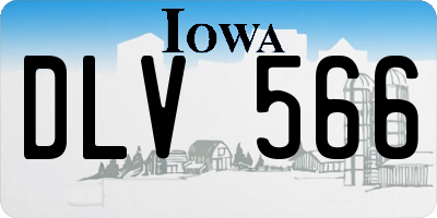 IA license plate DLV566