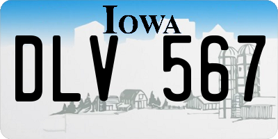 IA license plate DLV567
