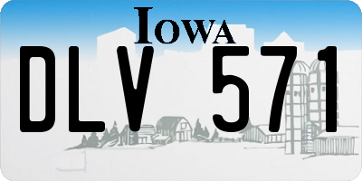IA license plate DLV571