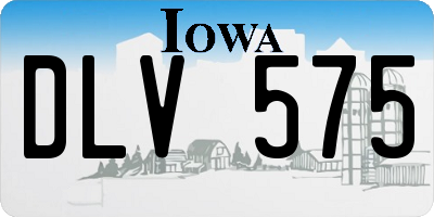 IA license plate DLV575