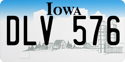 IA license plate DLV576