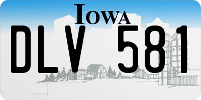 IA license plate DLV581