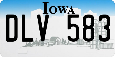 IA license plate DLV583