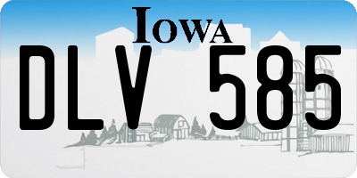 IA license plate DLV585