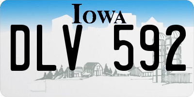 IA license plate DLV592