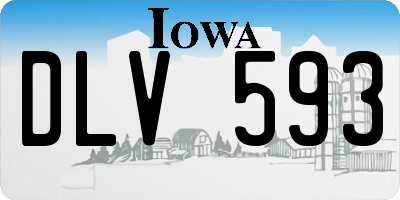 IA license plate DLV593