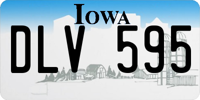 IA license plate DLV595