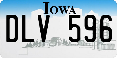 IA license plate DLV596