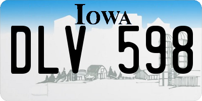 IA license plate DLV598