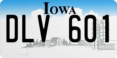 IA license plate DLV601