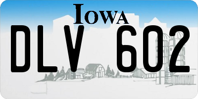 IA license plate DLV602
