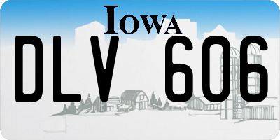 IA license plate DLV606