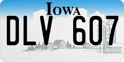 IA license plate DLV607