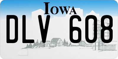 IA license plate DLV608