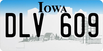 IA license plate DLV609
