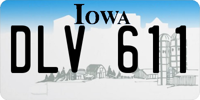 IA license plate DLV611
