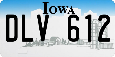 IA license plate DLV612