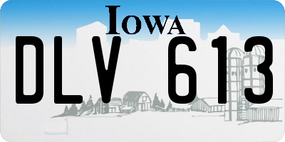 IA license plate DLV613