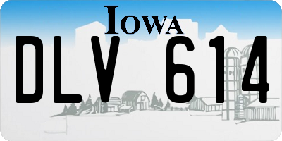 IA license plate DLV614