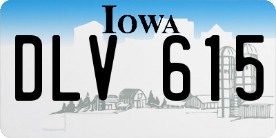 IA license plate DLV615