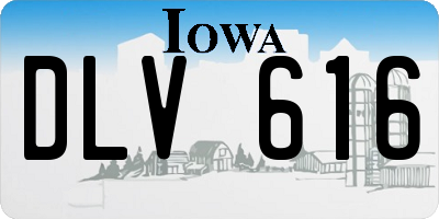 IA license plate DLV616