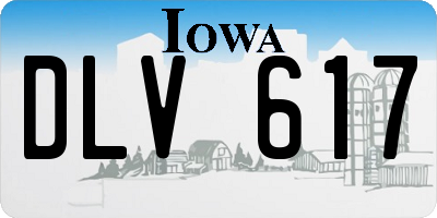 IA license plate DLV617