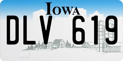 IA license plate DLV619