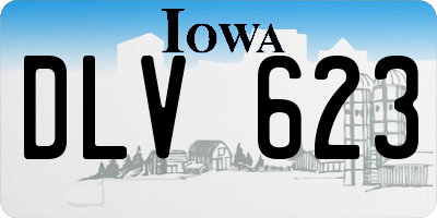IA license plate DLV623