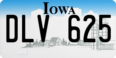 IA license plate DLV625