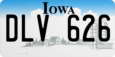 IA license plate DLV626