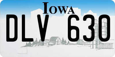 IA license plate DLV630