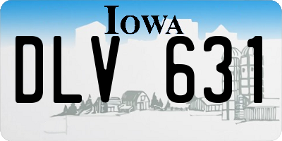 IA license plate DLV631
