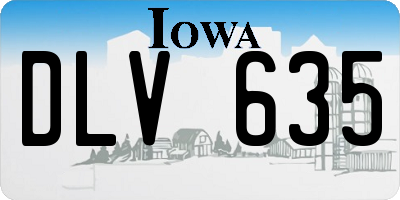 IA license plate DLV635