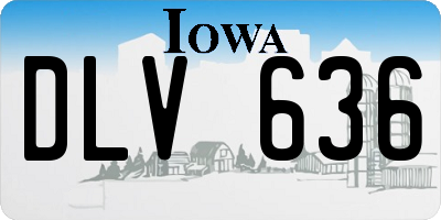 IA license plate DLV636