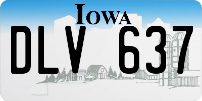 IA license plate DLV637