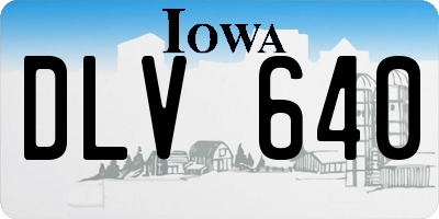IA license plate DLV640