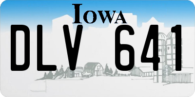 IA license plate DLV641