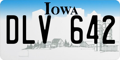 IA license plate DLV642