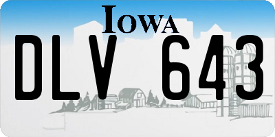 IA license plate DLV643