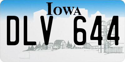 IA license plate DLV644