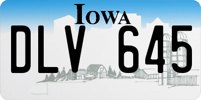 IA license plate DLV645