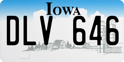 IA license plate DLV646