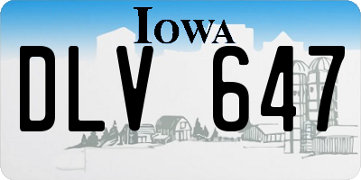 IA license plate DLV647