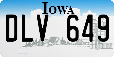 IA license plate DLV649