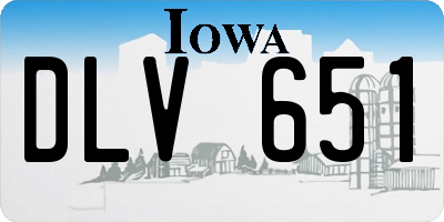 IA license plate DLV651