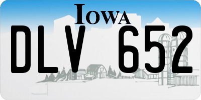 IA license plate DLV652