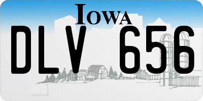 IA license plate DLV656