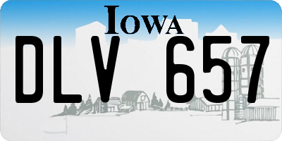 IA license plate DLV657