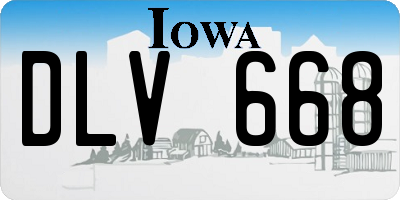 IA license plate DLV668