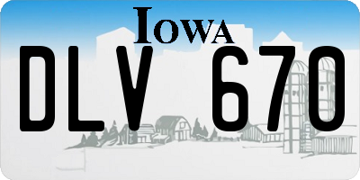 IA license plate DLV670